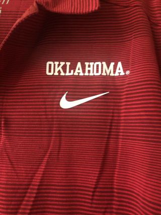 Bulk Set Of 2 Men ' s Nike Dri - Fit Short Sleeve Polo OU Oklahoma Sooners Sz.  XL 4