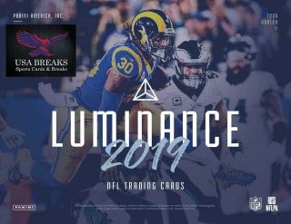 2019 Luminance Football 12 Box Full Case Break 3 San Francisco 49ers