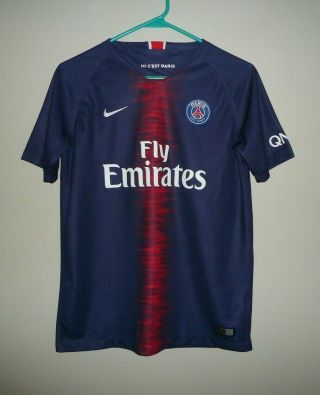 Paris Saint Germain Psg Soccer Jersey Youth Sz Xl (18 - 20) Nike Great Shape