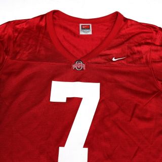 Nike Team Ohio State Buckeyes 7 Womens Size M OSU Football Home Red Jersey 3