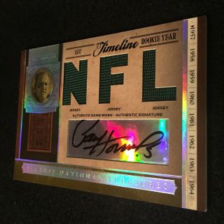 2006 National Treasures 1957 Timeline Rc Year Paul Hornung Auto 3 Threads 17/25