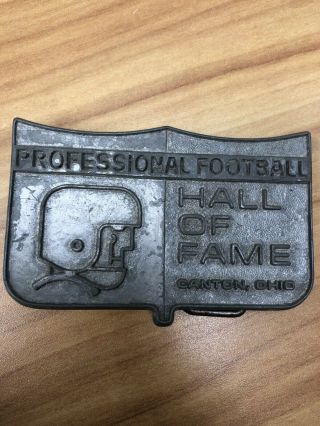 Vintage Pro Football Hall Of Fame Nfl Belt Buckle Vtg Retro 80s 90s Hof Rare