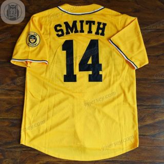 Will Smith 14 Fresh Prince of Bel - Air Baseball Stitched Jersey Yellow Uniform 2