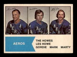 1974 - 75 O - Pee - Chee Wha 1 Gordie Howe/mark Howe/marty Howe Rc Ex,  X1035870