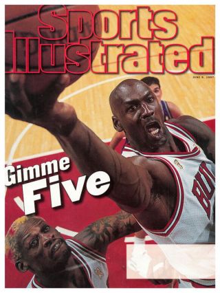 June 9,  1997 Michael Jordan Chicago Bulls Sports Illustrated No Label Wb