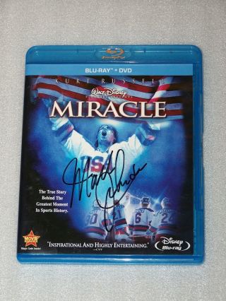 Mark Johnson Olympics Gold Hockey Autograph Miracle On Ice Blue Ray/dvd