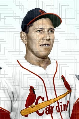 Nelson Burbrink - 1955 St.  Louis Cardinals - 4 " X6 " Colorized Print