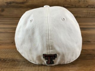 Texas Tech Red Raiders Guns Up Logo White Red Baseball Cap Hat Medium 5