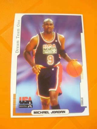 Michael Jordan Chicago Bulls Usa Dream Team One 1992 Nba Basketball Trading Card