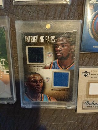 4 GAME WORN Russell Westbrook Kevin Durant Jersey Panini Intrigue 50/99,  more 2