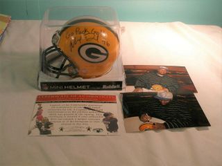 Nfl Green Bay Packers Mike Daniels Autograph,  Hand Signed Riddell Mini Helmet