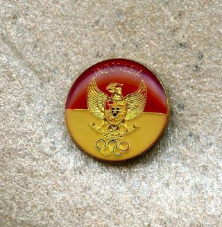Noc Indonesia 1984 Los Angeles 1988 Seoul Olympic Games Pin