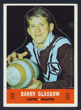 Barry Glasgow 1969 Scanlens Die Cut Rugby League Card
