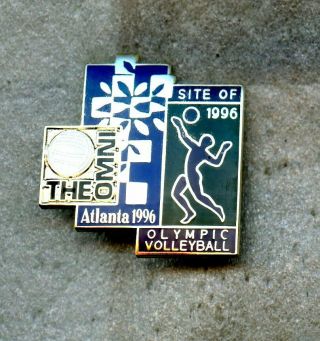 Volleyball 1996 Atlanta Olympic Games Pin Enamel The Omni