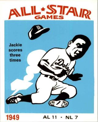 1974 Laughlin 1949 All - Star Games - Jackie Robinson - Brooklyn Dodgers -