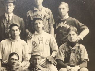 Early 1900’s Bryan Ohio High School Baseball Team Photo Baseball Glove 4