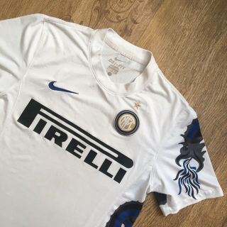 Inter Milan 2010 2011 White Away Dragon Jersey Small 100 Authentic 2