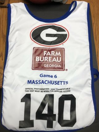 Georgia Bulldogs Football 2018 Game Worn Sideline Photographers Vest