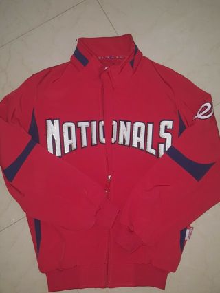 Majestic Washington Nationals Mens Red Authentic Therma Base Full - Zip Jacket Med