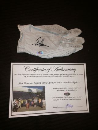 Jim Herman Game Signed Autographed Pga Footjoy Golf Glove - - Proof