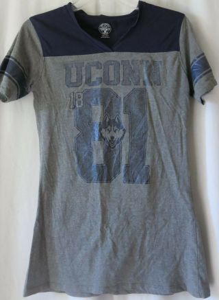 Uconn Huskies Knights Apparel Womens V - Neck T - Shirt Blue/gray Size Xl (15)