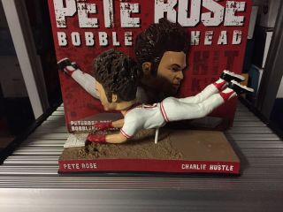 Mlb Pete Rose Aka Charlie Hustle Hall Of Fame Bobblehead Hof Bobble Head Sliding