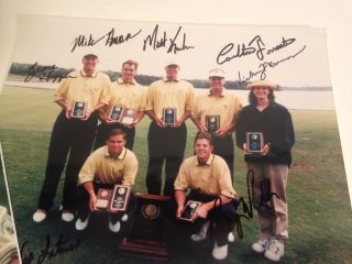 1998 Georgia Tech Team 8x10 Signed Golf Photo & Media Guide M.  Kuchar Masters 2