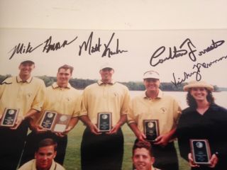 1998 Georgia Tech Team 8x10 Signed Golf Photo & Media Guide M.  Kuchar Masters 3