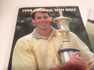 1998 Georgia Tech Team 8x10 Signed Golf Photo & Media Guide M.  Kuchar Masters 5