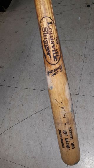Los Angeles Angels Jeff Mathis Autograph game Baseball Bat 2