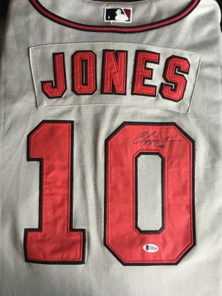 Chipper Jones Auto Signed Autographed Jersey Atlanta Braves Hall Of Fame