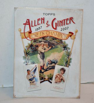 2007 Topps Allen & Ginter " Worlds Champions " A Rod & Bruce Lee Metal Sign
