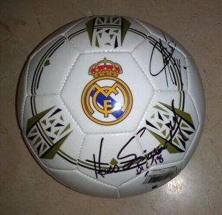 Javier Chicharito Hernandez & Hugo Sanchez Autographed Signed Real Madrid Ball