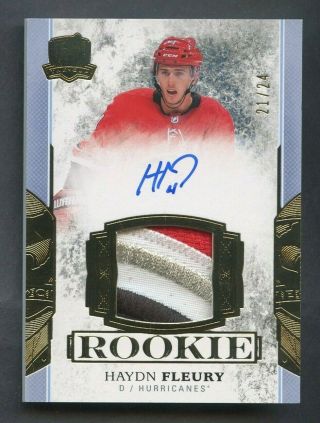 2017 - 18 The Cup Haydn Fleury Rpa Rc Rookie 4 - Color Patch Auto 21/24