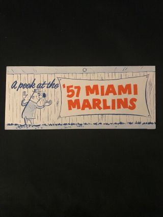 Miami Marlins 1957 Player Roster & Schedule Satchel Paige