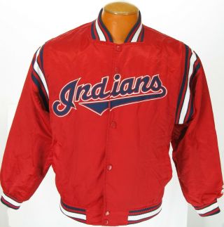 Boys Vintage Cleveland Indians Starter Satin Baseball 90 