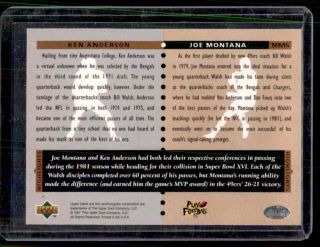 1997 Upper Deck Legends Marquee Matchups Joe Montana Ken Anderson MM6 2