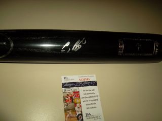 Craig Biggio Signed Louisville Slugger Black Baseball Bat Jsa M35594 Astros