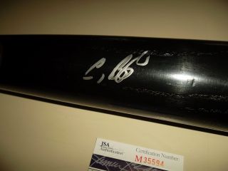 Craig Biggio Signed Louisville Slugger Black Baseball Bat JSA M35594 Astros 3