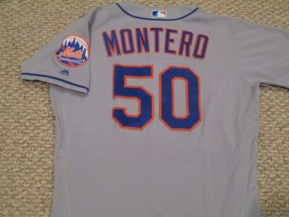 Rafael Montero Size 46 50 2017 York Mets Road Gray Game Jersey Mlb