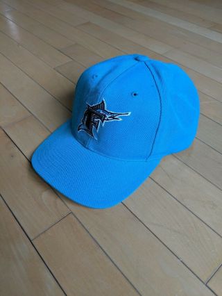 Florida Marlins Vintage Teal Snapback Baseball Mlb Hat Cap