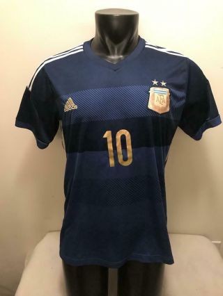 Afa Argentina 10 Messi Adidas Clima Cool Soccer Jersey Mens Size Medium