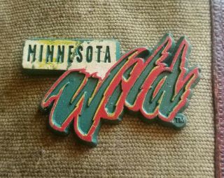 Nhl Vintage Minnesota Wild Standing Board Hockey Fridge Rubber Magnet