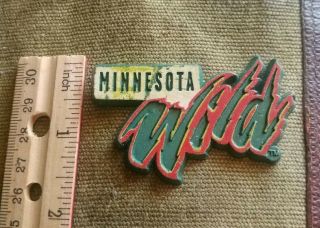 NHL vintage Minnesota Wild standing board hockey fridge rubber magnet 3
