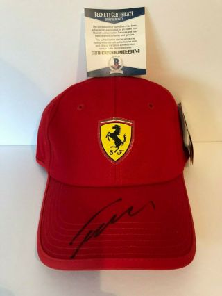 Autographed Ferrari Driver F1 Legend Niki Lauda Signed Puma Hat Beckett 2