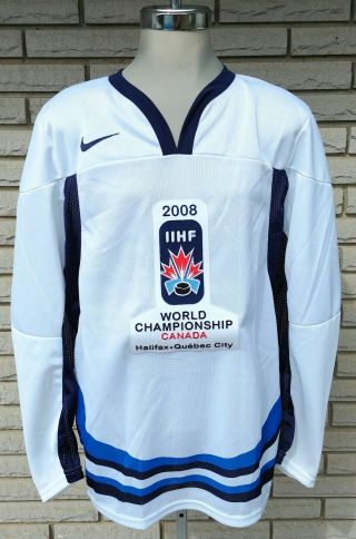 Nike Iihf World Junior Hockey Championship Canada 100 Years 2008 Jersey Sz Large