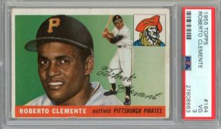 Roberto Clemente 1955 Topps 164 Psa Vg 3 Pittsburgh Pirates Hof