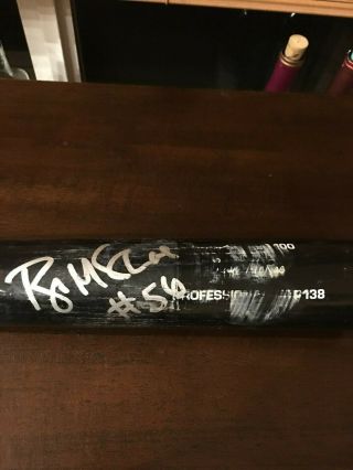 Brian Mcrae Auto Game Baseball Bat Cooper Professional 138 Royals Mlb.  56