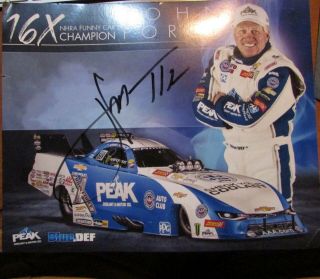 John Force 8 X 10 Photo Signed Autographed 16x Nhra Funny Car Champ