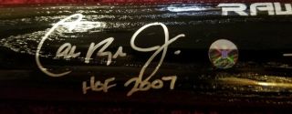 Cal Ripken Jr.  Autographed Baseball Bat Hologram Sticker - Ex